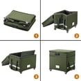 thumbnail image 6 of File Box with Lock,2-Layer Fireproof Document Box with Wheels,Collapsible Rolling File Storage Organizer with Pockets,Large Portable Home Office Filing Cabinet  for Hanging Folders,Green, 6 of 6