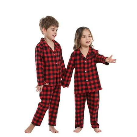 

HAWEE Boys Girls Christmas Pajamas Xmas Pajama for Kids Snug-Fit Long Sleeve Pjs Cotton Pants Set