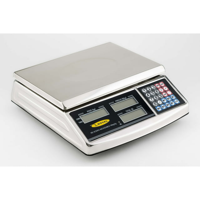Báscula Comercial Mod. NE-40 Acero Inoxidable BASCULAS NOVAL Bascula Dig. Marca Noval Cap 40kg Mod: Ne-inox