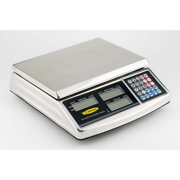Báscula Comercial Mod. NE-40 Acero Inoxidable BASCULAS NOVAL Bascula Dig. Marca Noval Cap 40kg Mod: Ne-inox