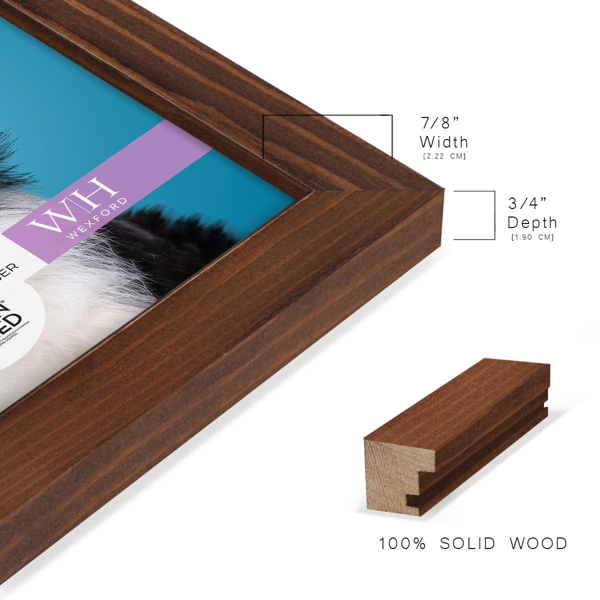 Woodgrain 8 in. x 10 in. Chestnut Picture Frame Set (Set of 4)