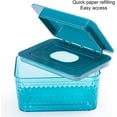 thumbnail image 4 of Wipes Holders, Wet Baby Wipes Dispenser, Dustproof Large Capacity Wipes Dispenser Box Case with Lid, Seal-Designed Dust-Proof Wet Wipes Container, Keep Diaper Wipes Fresh, Blue, 4 of 8