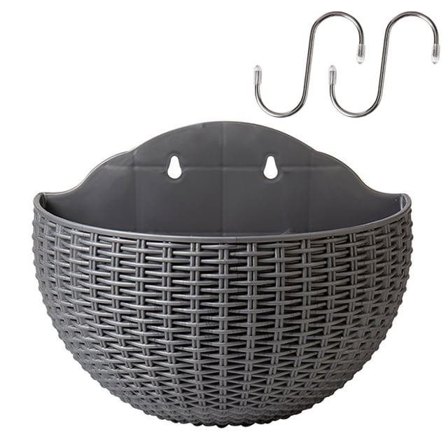 Flower Pots Flowerpot Wall Mounted Gift Hanging Balcony Home Decoration European Style Imitation Rattan Planters Vase