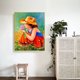 thumbnail image 4 of Cuadros Decorativos Chica recogiendo flores pintura al óleo por números Kits DIY lienzo pared arte imagen artesanal JShteea Nuevos Originales, 4 of 9