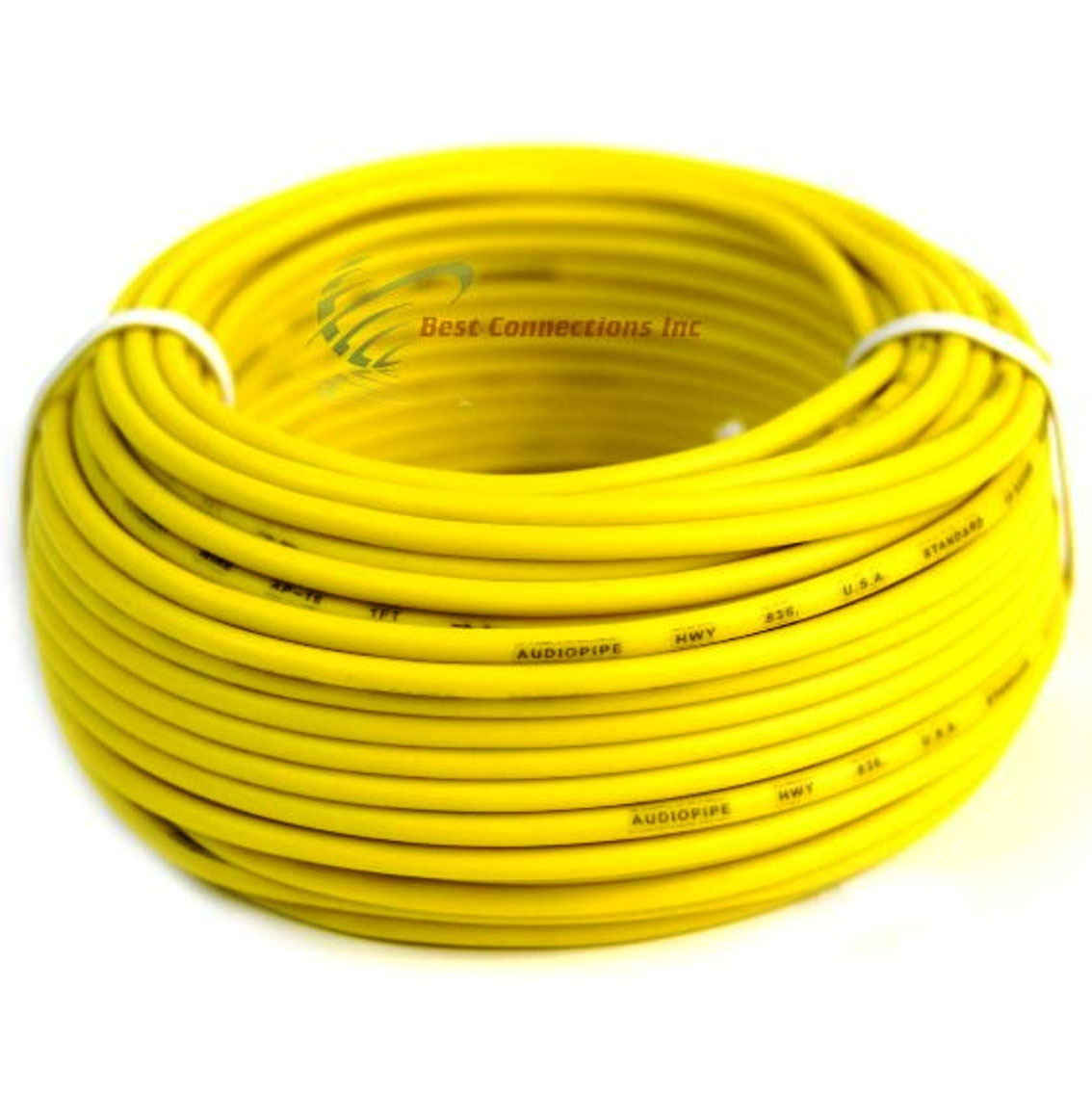 18 GA Gauge 50' Feet Yellow Audiopipe Car Audio Home Remote Primary Cable Wire - image 1 of 4