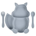 thumbnail image 1 of Plato Dividido de Silicona para Bebés CUTICAT Gris, 1 of 4