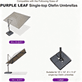 thumbnail image 2 of PURPLE LEAF Base de Parasol de Patio Robuste 100 kg Support de Base de Parasol Déporté pour Parasol Extérieur de Patio, 2 of 6