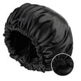 thumbnail image 1 of Reversible Satin Nightcap Ladies Stretch Hair Care Shower Cap, 1 of 1