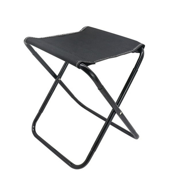 CSChome Portable Folding Stool Folding Camping Stool High Stability Strong Load-bearing Waterproof Compact Size Collapsible Chair Supplies
