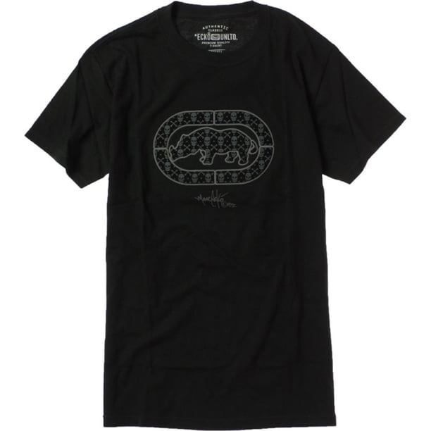 Ecko Unltd. Camiseta gráfica Larger Than Life para hombre, negra, mediana