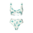 thumbnail image 4 of Rocae Turtle for Bikini Set for Women Two Piece Sexy High Swimsuits Split Crossover Bikini, 4 of 9