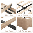thumbnail image 5 of Lijimei King Size Boucle Bed Frame, Upholstered Cloud Platform Bed Frame with Headboard, Anti-Collision Soft Rounded Corners,  Adjustable Headboard, Easy Assembly, 5 of 7