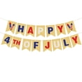 thumbnail image 5 of 4th of July Linen Bunting Banner, 250th Anniversary Independence Day Decoration String for Patriotic Party and Home Display,July 4th Decorations, 5 of 6