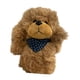thumbnail image 1 of Funda de cabeza de conductor de perro de peluche, adorable, universal, regalo para golfistas, novedoso, antiarañazos Café, 1 of 9