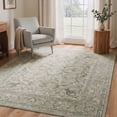thumbnail image 5 of GENIMO 2'x7' Floral Botanical Runner Rug, Machine Washable Non Slip Low Pile Hallway Runner Rug for Kitchen Laundry Room, Dusty Sage, 5 of 7