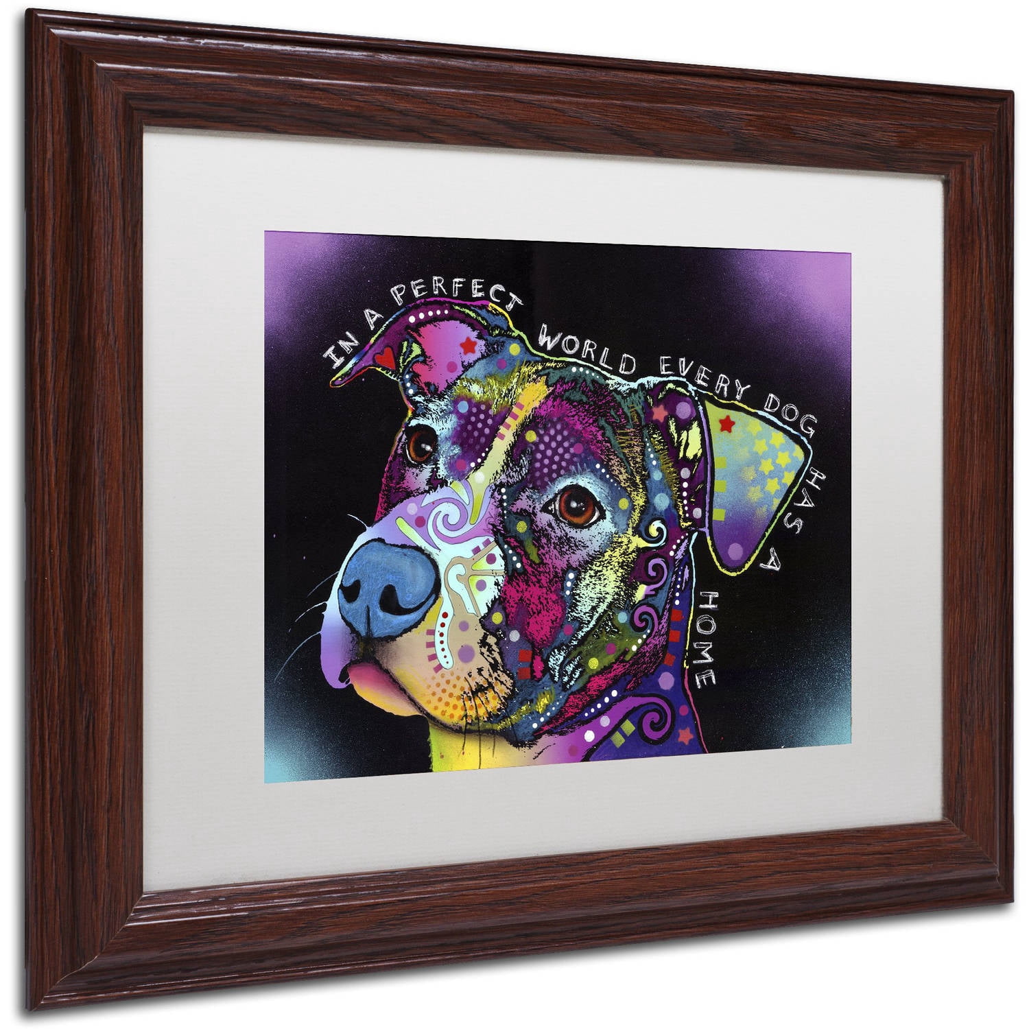 Trademark Fine Art "In a Perfect World" Canvas Art by Dean Russo, White Matte, Wood Frame