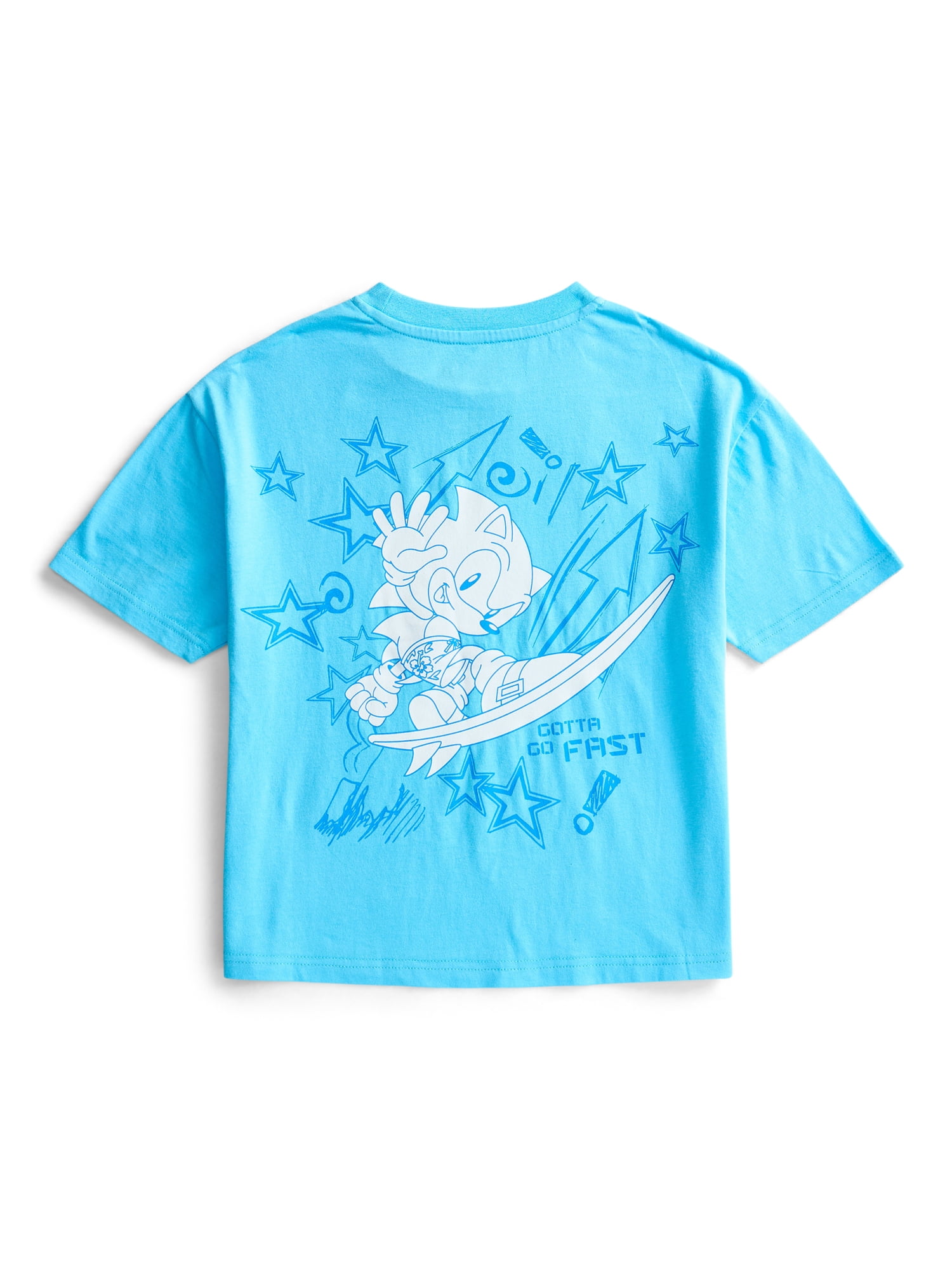 Sonic the Hedgehog Boys Cotton Neon Graphic Tee with Short Sleeves, Sizes XS-2XL