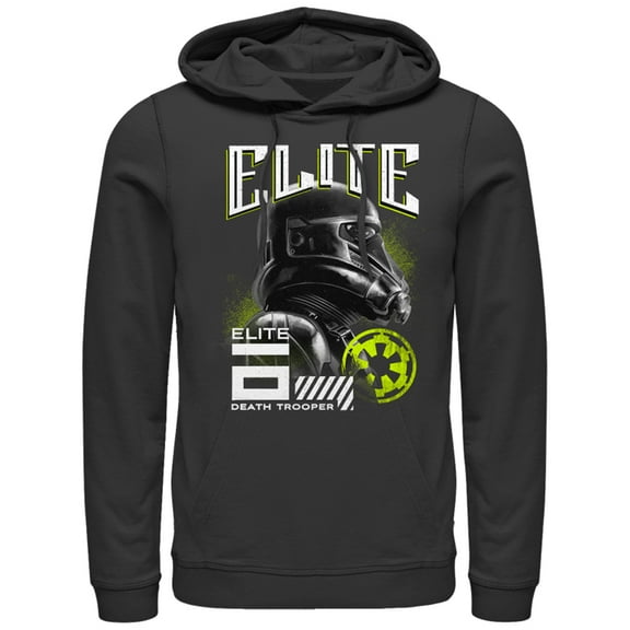 Men's Star Wars Rogue One Elite Death Trooper Portrait  Pull Over Hoodie Black 2X Large