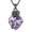 Black-Purple, variant on Rose Flower Cremation Urn Necklace for Ashes Heart Urn Necklaces for Human / Pet Memorial Ashes Urn Pendant