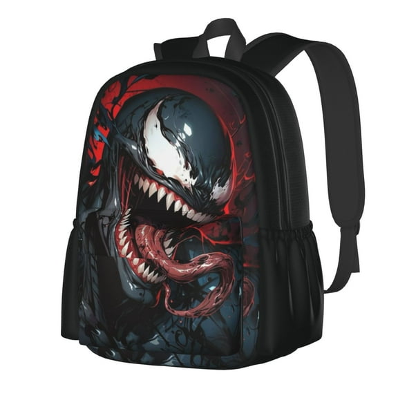 VENOM Backpack Cartoon Backpack Anime Mochila Large Capacity Leisure Full Print for Outdoor Trip Gift for Friends Fans 16x11 inches