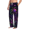 thumbnail image 2 of Uemuo Multi-colored Spiders Pattern Men's Wide Leg Palazzo Lounge Pants with Pockets Light Weight Loose Comfy Casual Pajama Pants-Large, 2 of 9