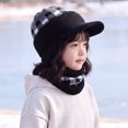 thumbnail image 6 of Enyan Kids Winter Hats Girls Knit Beanie Visor Cap Thick Warm Beanies with Brim for Little Toddler Girl, 6 of 7