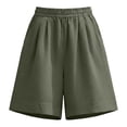 thumbnail image 5 of NTACZA With Pockets Gym Shorts Women High Elastic Waist Bermuda Wide Leg Relaxed Fit Vacation Walking For Beach Casual Shorts For Women 2026, 5 of 5