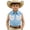 Sky Blue, variant on Faraee Girls Fringe Western Shirt Pearl Snap Button Down Cowgirl Outfits Tassel Sleeveless Cowboy Vest Blouse Tops for Kids 5-6 Years Black
