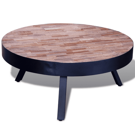 Reclaimed Teak Wall - vidaXL Coffee Table Round Reclaimed Teak
