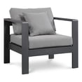 thumbnail image 1 of Meridian Furniture Nizuc Gris Fauteuil d'Extérieur pour Patio, 1 of 9