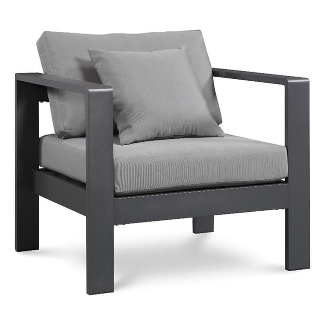 Meridian Furniture Nizuc Gris Fauteuil d'Extérieur pour Patio
