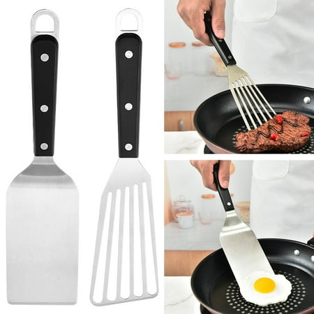 

Limei Stainless Steel Fish Spatula Turner Metal Spatula Slotted Turner with Wood Handle Professional Kitchen Spatula for Pancake Smash Burger and Egg Thiny Spatula Flipper for Cooking Grilling