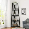 thumbnail image 2 of Tribesigns 70 inch Tall Corner Shelf, 5 Tier Corner Bookshelf Bookcase Corner Ladder Shelf Indoor Plant Stand, 2 of 7