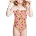 thumbnail image 2 of SEANATIVE Soft Kids Swimwear Girls Leusure Bananas Fruit Girls One Piece Swimsuit Size 1-2 Hawaii Quick Dry Lace Up Kids Sleeveless Swim Shirt, 2 of 5