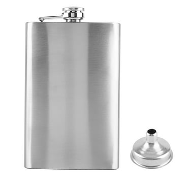 Stainless Steel Flask Pocket Bottle, Stainless Steel Flasks with Funnels, Metal Pocket Leakproof Flask for Whiskey Liquor Wine, Ideal for Gift 10 oz