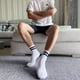 thumbnail image 4 of Black White Socks Vintage Cotton Fashion Short Sports Sock Men Casual Streetwear Short Soks For Man Girl Cool Tube Socks, 4 of 5