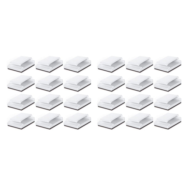 Clips de Cable Adhesivo, 200 Piezas Clips de Cable Cable de Gestión de Cables Abrazaderas Soporte de Cable