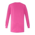 thumbnail image 4 of XIAONU Womens Sweatshirts Cute Ribbed Texture Long Sleeve Boat Neck Sport Top Relaxed Fit Solid Color Simple Sweatshirts Daliy Wear Pink XXXL, 4 of 5