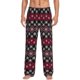thumbnail image 1 of Fotbe red Minimalist Snowflake Pantalones de Pijama para Hombre, Pantalones de Dormir, Pantalones de Casa con Cintura Ajustable y Bolsillos-XX-Large, 1 of 6