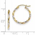 thumbnail image 2 of 10k Yellow Gold Twisted Hoop Earrings Round, 2 of 6