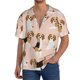 thumbnail image 1 of Fotbe Beagle Dog On Brown Camisa Estampada de Manga Corta para Hombre, Casual de Verano, Estilo Playero, Sin Arrugas-X-Large, 1 of 5