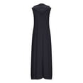 thumbnail image 3 of Jalioing Women's Sweatshirt Dress Oversized Sleeveless Hooded Maxi Dresses Solid Casual Hoodie Dress with Pocket, 3 of 6