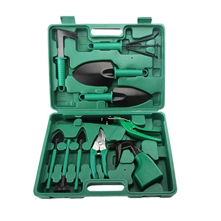 MATN Ergonomic Hand Tool Garden Planting Tools Garden Tool Set Garden Tool Set 10 PCS Gardening Tools Set with Carrying Case Gardening Hand Tools Ergonomic Hand Tool Shovel Rake