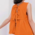 thumbnail image 2 of Women'S Summer Tie Front Vest Top Sleeveless Suit Vest Dressy Business Work Waistcoat Tops Orange XXXL, 2 of 4
