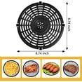 thumbnail image 2 of Air Fryer Rack Parts,Grill Plate for Air Fryer Pan Non-Stick Air Fryer Accessories Air Fryer Rack with Brush Steam Rack, 2 of 5
