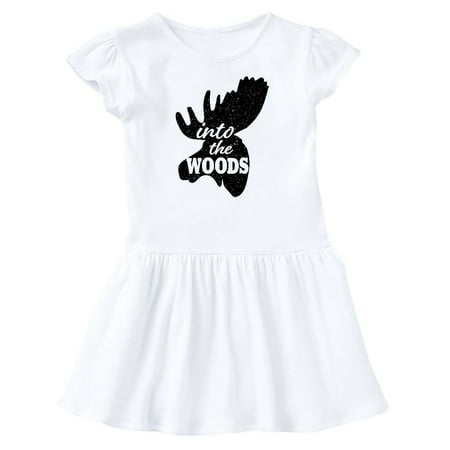 

Inktastic Moose Head Silhouette Into the Woods Gift Baby Girl Dress