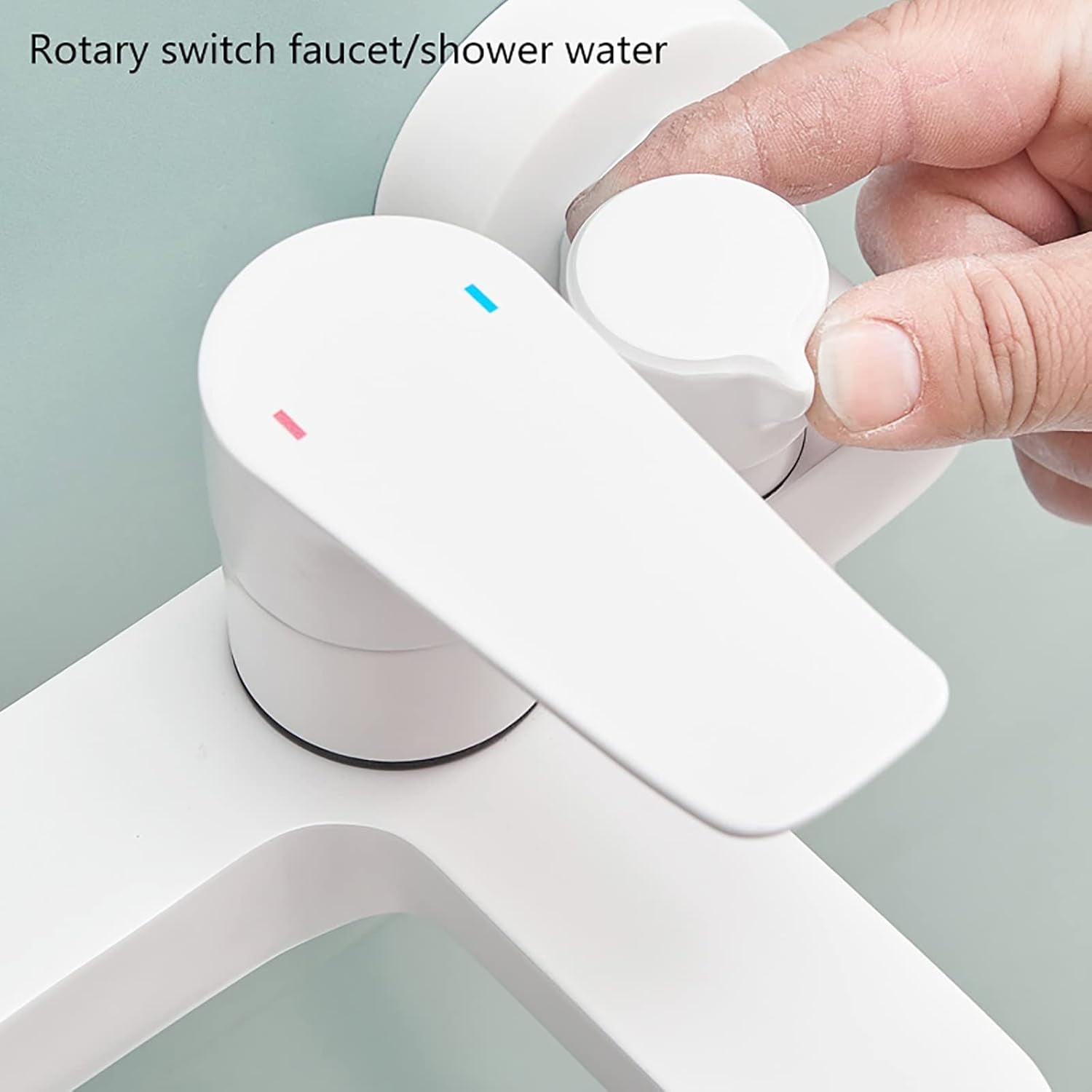 White Tub Faucet Single Handle 2 Holes Bathtub Faucet Wall Mount Tub Filler Faucet Brass Tub Mixer Tap with 3 Spray Handheld Shower, Shower Slide Bar