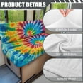 thumbnail image 6 of Uorisanigo RV Dinette Cushion Covers Elastic Rainbow Tie Dye Camper Cushions Slipcovers for Travel Trailer Couch Bench Rectangle Loveseat Protective Cover Prevent Scratches, 6 of 7