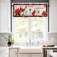 thumbnail image 2 of Christmas Kitchen Valances for Windows 60x18 Inch Kitchen Curtains Valances Rod Pocket Xmas Birds Berry Botanical Plaid Bathroom Window Valances for Window Treatment Decor, 2 of 6
