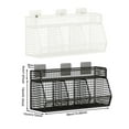 thumbnail image 3 of 2025 Plan, Kaireo Kitchen Rack Wall Mount No Punch White, Wall Mounted Kitchen Shelves Small Item Organizer Wire Mesh Storage Basket Rack Easy Installation Large Capacity Clutter, 3 of 9